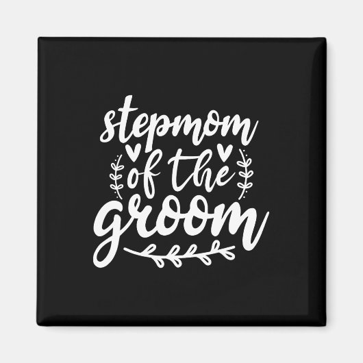 Trotse stiefmoeder van de bruidegom bruiloft famil magneet (Voorkant)