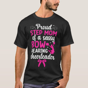 Trotse stiefmoeder van een cheerleader stiefmoeder t-shirt