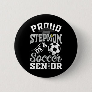 Trotse stiefmoeder van een voetbal senior Cl van 2 Ronde Button 5,7 Cm