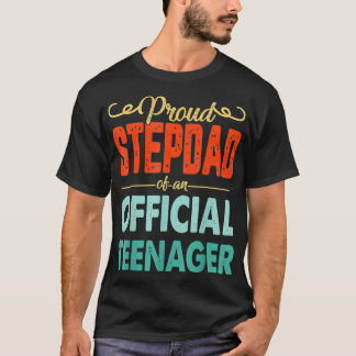 Trotse stiefvader Officiële tiener 13de verjaardag T-shirt