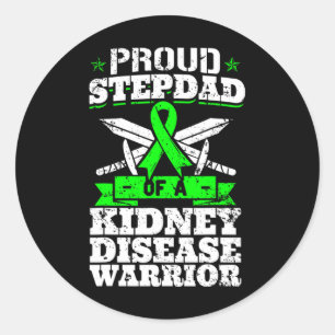 Trotse stiefvader van een nierziekte krijger CKD A Ronde Sticker