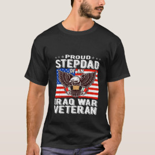 Trotse stiefvader van Irak veteraan Patriottische T-shirt