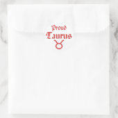 Trotse Stier Ronde Sticker (Tas)
