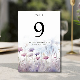 Trotse Stille Winter Wilde Bloemenweide Bruiloft Kaart
