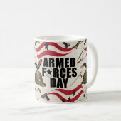 Trotse supporter strijdkrachten koffiemok (Voorkant rechts)