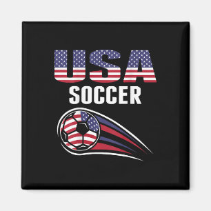 Trotse supporter van het Amerikaanse voetbalteam U Magneet