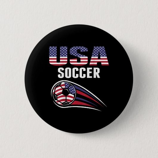 Trotse supporter van het Amerikaanse voetbalteam U Ronde Button 5,7 Cm (Voorkant)