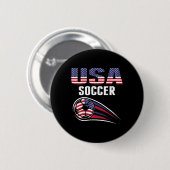 Trotse supporter van het Amerikaanse voetbalteam U Ronde Button 5,7 Cm (Voorkant /achterkant)