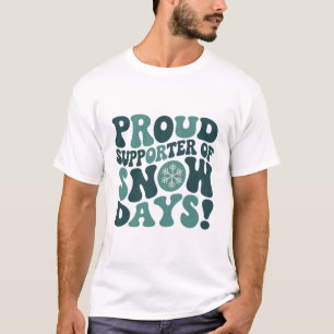 Trotse supporter van sneeuwdagen leraar kerst t-shirt