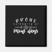 Trotse supporter van Snow Days Leuke leraar Merry  Magneet (Voorkant)