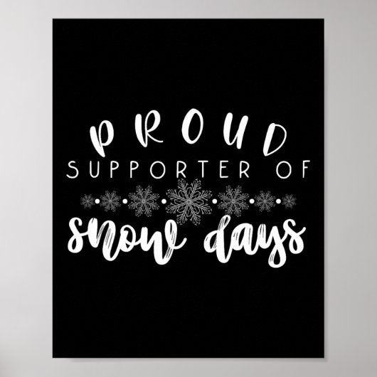 Trotse supporter van Snow Days Leuke leraar Merry  Poster (Voorkant)