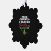 Trotse supporter van voortijdige kerstversiering ornament kaart (Links)