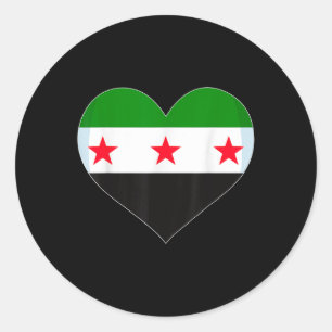 Trotse Syrische Vlag Vrij Syrië Hartliefde Ma Ronde Sticker