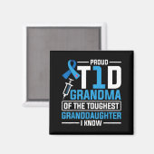 Trotse T1d Oma Opa Diabetes Type 1 Magneet (Voorkant / Achterkant)