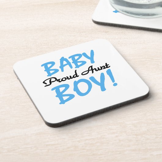 Trotse Tante Baby Boy T-shirts en geschenken Drankjes Onderzetter (Linkerzijde)