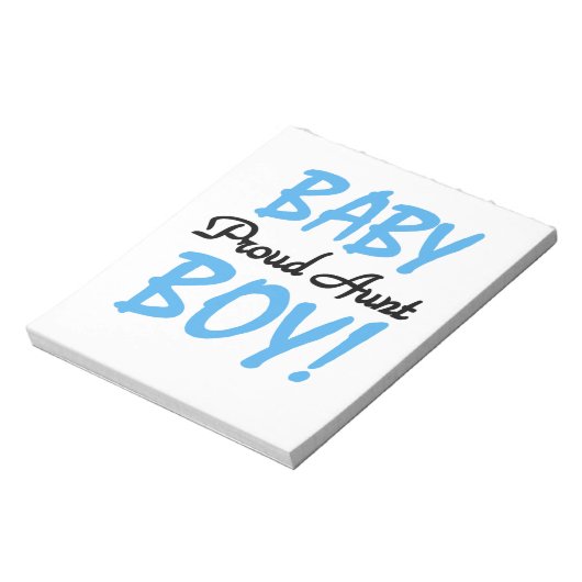Trotse Tante Baby Boy T-shirts en geschenken Notitieblok (Linkerzijde)