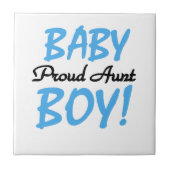 Trotse Tante Baby Boy T-shirts en geschenken Tegeltje (Voorkant)