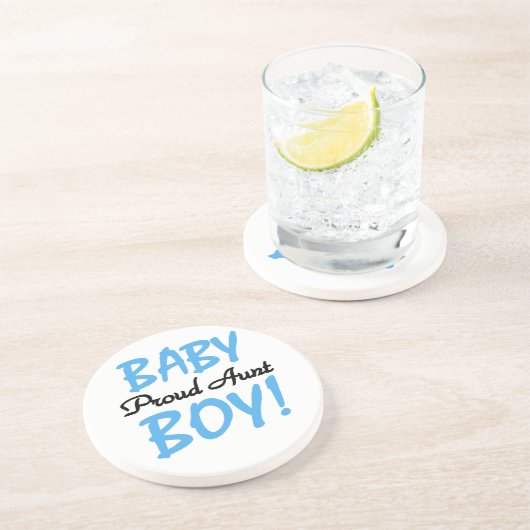 Trotse Tante Baby Boy T-shirts en geschenken Zandsteen Onderzetter (Zijkant)