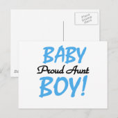Trotse Tante Baby Jongen Tshirts en Geschenken Briefkaart (Voorkant / Achterkant)