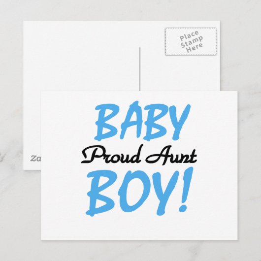 Trotse Tante Baby Jongen Tshirts en Geschenken Briefkaart (Voorkant / Achterkant)