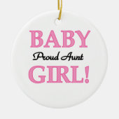 Trotse Tante Baby Meisje T-shirts en geschenken Keramisch Ornament (Voorkant)