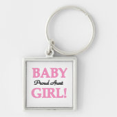 Trotse Tante Baby Meisje T-shirts en geschenken Sleutelhanger (Voorkant)