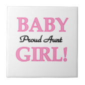 Trotse Tante Baby Meisje T-shirts en geschenken Tegeltje (Voorkant)
