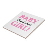 Trotse Tante Baby Meisje T-shirts en geschenken Tegeltje (Zijkant)