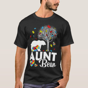 Trotse tante beer autisme familie bijpassende auti t-shirt