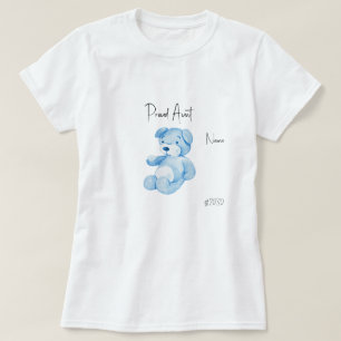 Trotse Tante Blue Teddy Bear T-shirt Baby shower