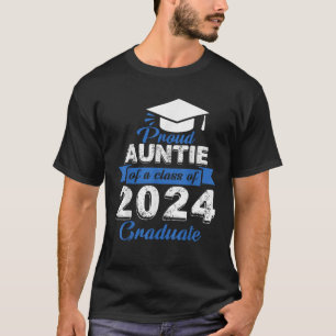 Trotse tante klasse van 2024 Afstuderen School Col T-shirt