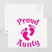 trotse tante met schattige voeten briefkaart (Voorkant / Achterkant)