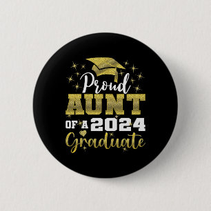 Trotse tante van 2024 Afstuderen Geweldige Familie Ronde Button 5,7 Cm