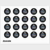 Trotse tante van 2024 Afstuderen Geweldige Familie Ronde Sticker (Vel)