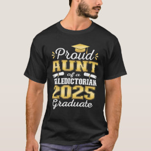Trotse tante van 2025 Valedictorian Afstuderen 25 T-shirt