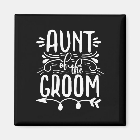 Trotse tante van de bruidegom huwelijk familie magneet (Voorkant)