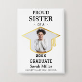 Trotse tante van een 2025 Afstuderen met foto en n Button (Voorkant)