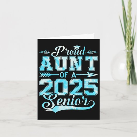 Trotse tante van een 2025 senior Afstuderen1 Kaart (Voorkant)