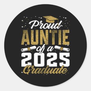 Trotse tante van een CL van 2025 Afstuderen Senior Ronde Sticker
