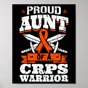 Trotse tante van een CRPS Warrior RSD Awareness Ri Poster