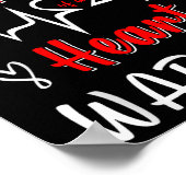 Trotse tante van een Heart Warrior CHD Awareness-e Poster (Hoek)