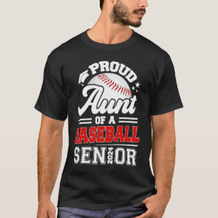 Trotse tante van een honkbal senior 2024 Afstudere T-shirt