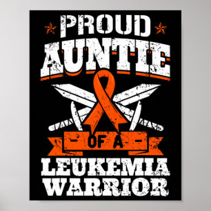 Trotse tante van een Leukemia Warrior Awareness Bl Poster
