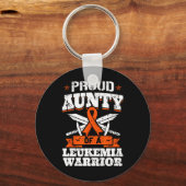 Trotse Tante van een Leukemie Warrior Tia Awarenes Sleutelhanger (Voorkant)