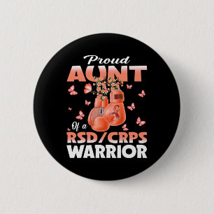 Trotse tante van een RSD CRPS Warrior Awareness Bo Ronde Button 5,7 Cm