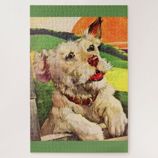 Trotse terriërhond uit de jaren 40 legpuzzel (Verticaal)
