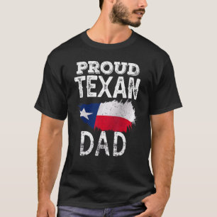 Trotse Texaan Papa Patriottische Texas Pride Leuke T-shirt