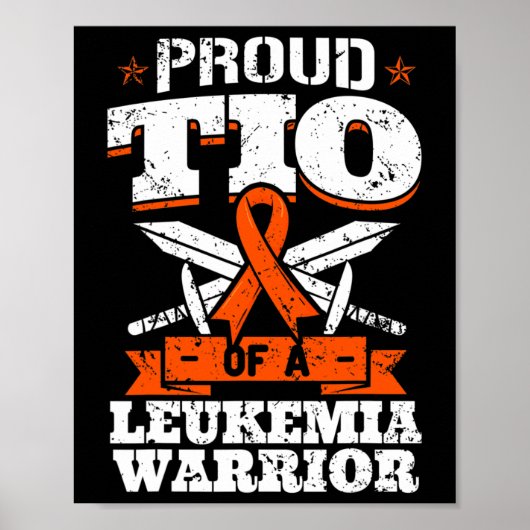 Trotse tip van een leukemie krijger oom bewustzijn poster (Voorkant)