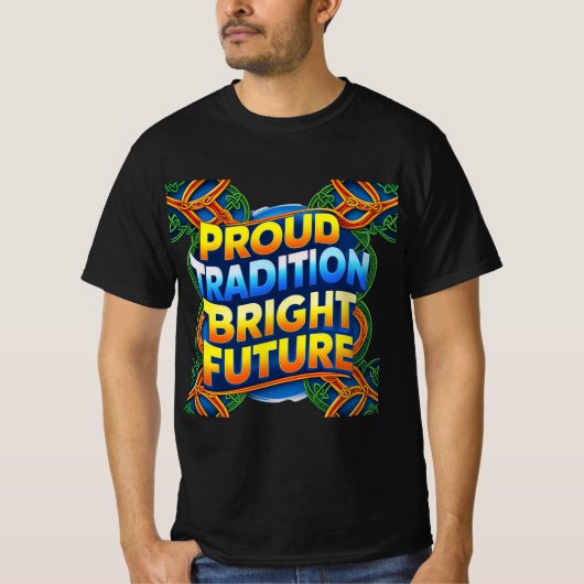 Trotse Traditie Bright Future – Bold Text Design T-shirt (Voorkant)