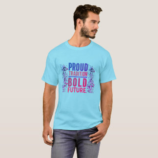 Trotse traditie, gedurfd toekomstig visgrenzenontw t-shirt